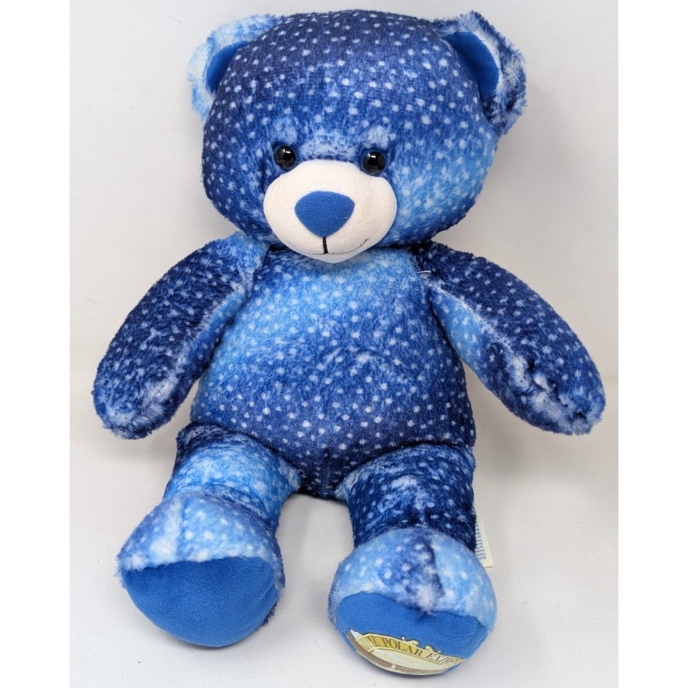 Build‎ A Bear Polar Express 15" Plush stuffed Bear Blue Starry Night - READ